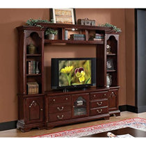 Cherry entertainment online center wall unit